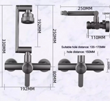 FlexSteel 4-Standen – Zlewozmywakowa Bateria Ścienna