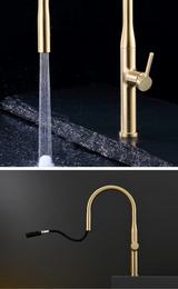 GoldFlow Pro Wyciągana Bateria Kuchenna z Mosiądzu