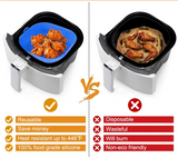 AirBake – Silikonowy Kosz do Airfryer & Forma do Pieczenia – Wielorazowa Kwadratowa Blacha do Piekarnika i Grilla