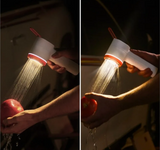 GlowShower 2025 – Przenośna Prysznic Campingowy z LED i Ładowalną Baterią | Do Użytku na Zewnątrz, do Samochodu, do Ogrodu i Więcej