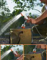 GlowShower 2025 – Przenośna Prysznic Campingowy z LED i Ładowalną Baterią | Do Użytku na Zewnątrz, do Samochodu, do Ogrodu i Więcej