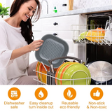 AirBake – Silikonowy Kosz do Airfryer & Forma do Pieczenia – Wielorazowa Kwadratowa Blacha do Piekarnika i Grilla