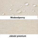 LuxeLinnen Zasłona Prysznicowa – Wodoodporna i Gruba Imitacja Lnu