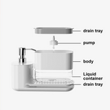 SoapStation 5w1 Organizator – Wielofunkcyjny Dozownik do Mydła z Uchwytem na Gąbkę & Ręcznik