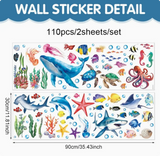 SeaWorld Ocean – Naklejki Ścienne z Zwierzętami Podwodnego Świata