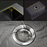 Nierdzewna Zlewozmywak Jednokomorowy Ciemnoszary z Baterią i Akcesoriami do Odpływu