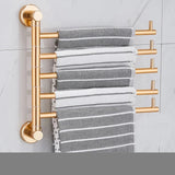 Składany Wieszak na Ręczniki | 35–40 cm | Stop aluminium | Złoty lub Mosiądz