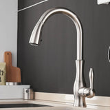 AquaFlex – Srebrna Wysuwana Kran Kuchenny z 360° Obrótną Wylewką