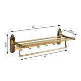 Składany Wieszak na Ręczniki | Aluminium | 50–60 cm | Przenośny & Lakierowany