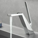 Bateria umywalkowa PureFace – jednouchwytowa, czarna lub chrom, ciepła i zimna woda, montaż nablatowy