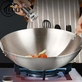 ChefMaster – Duża Stalowa Patelnia Wok z Podwójnymi Uchwytami