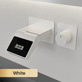 Ścienna Bateria Umywalkowa LED z Podświetleniem – Mosiężna