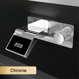 Ścienna Bateria Umywalkowa LED z Podświetleniem – Mosiężna