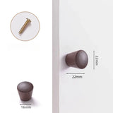 Drewniany guzik meblowy – z drewna bukowego lub orzechowego | Uroczy design | W zestawie śruby