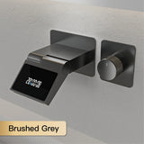 Ścienna Bateria Umywalkowa LED z Podświetleniem – Mosiężna