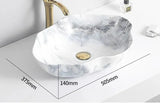 MarbellaStone Elite – Owalna Umywalka Nablatowa z Efektem Marmuru 12L
