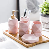 Ceramiczny zestaw akcesoriów łazienkowych | Styl skandynawski