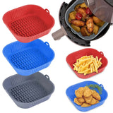 AirBake – Silikonowy Kosz do Airfryer & Forma do Pieczenia – Wielorazowa Kwadratowa Blacha do Piekarnika i Grilla
