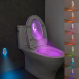 GlowLoo RGB Toaleta Nocna Lampa – Czujnik Ruchu LED z 7 Kolorami i Ładowalną Baterią