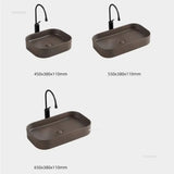 Prostokątna Ceramiczna Umywalka – Płytka Montażowa | Pojemność 9L | Montaż Blatowy | Styl Nordycki