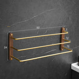 3 Podwójny Wieszak na Ręczniki | <50 cm | Metal | Wolnostojący