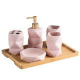Ceramiczny zestaw akcesoriów łazienkowych | Styl skandynawski