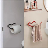 Solidny Uchwyt na Papier Toaletowy Czerwony/Czarny