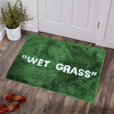 FreshLawn Comfort Mat – Modna Zielona Mata „Wet Grass” z Miękkiego Pluszu