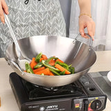 ChefMaster – Duża Stalowa Patelnia Wok z Podwójnymi Uchwytami