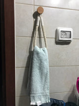 HangEasy Bezgwoździowy Sznurkowy Wieszak na Ręczniki & Trzymacz do Papieru Toaletowego