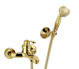 Luksusowy Złoty Kran Łazienkowy z Akcentami Kryształowymi