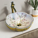 Ręcznie malowana ceramiczna miska WC | Okrągła | 9L