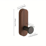 NordicWood – Samoprzylepne Drewniane Wieszaki z Orzecha Włoskiego