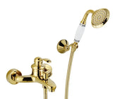 Luksusowy Złoty Kran Łazienkowy z Akcentami Kryształowymi