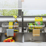 Wielofunkcyjny Dzierżak do Gąbek – Stal Węglowa | Odporny na Korozję | Bez Montażu | Z Funkcją Odpływu