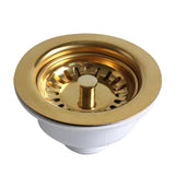Aurelio Złoty Kolor Stalowy Zlewowy Korek – 114mm Luksusowa Sito Odpływowe