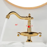 UrbanForge Apex – Czarna Bateria Umywalkowa Industrialna z Podwójnym Uchwytem z Litego Mosiądzu