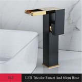 AquaCascade Premium – Bateria Umywalkowa z Efektem Wodospadu 2-Otworowa z Jednouchwytowym Mieszaczem