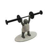 Śmieszny Trzymacz do Papieru Toaletowego z Sztangistą – Wydruk 3D | Model Stojący | Szary/Biały/Czarny