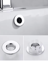 Nurlin FlowCap – Stylowa Zaślepka Przelewu do Umywalki i Wanny | Czarna, Srebrna, Złota, Vintage Brąz, Mosiądz