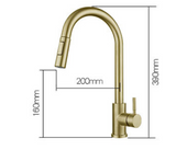 Dotykowa bateria kuchenna – wysuwana | stal nierdzewna | zimna i ciepła woda | sterowanie czujnikowe | pojedyncza dźwignia