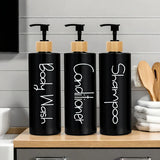 EcoStyle 3-Częściowy Zestaw Dozowników Mydła z Możliwością Uzupełniania - 500 ml
