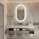 Owalne LED Lustro Łazienkowe | 80x50 / 100x50 / 120x60 cm | Anti-Condens & Światło z Możliwością Ściemniania