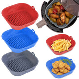 AirBake – Silikonowy Kosz do Airfryer & Forma do Pieczenia – Wielorazowa Kwadratowa Blacha do Piekarnika i Grilla