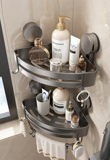 AquaGrip – Luksusowa Półka Łazienkowa z Przyssawkami bez Wiercenia