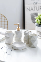 Ceramiczny zestaw akcesoriów łazienkowych | Styl skandynawski