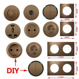 CaffèRetro Retro Przełącznik Ścienny EU z Gniazdem