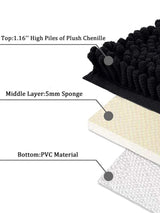 PlushPad Luxe Chenille Mata pod prysznic – Antypoślizgowa i Supermiękkia – Dla Maksymalnego Komfortu w Łazience