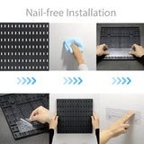 Pegboard Combinatieset – Organizator Ścienny | 22" x 22" | Regulowany & DIY | W zestawie akcesoria