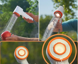 GlowShower 2025 – Przenośna Prysznic Campingowy z LED i Ładowalną Baterią | Do Użytku na Zewnątrz, do Samochodu, do Ogrodu i Więcej